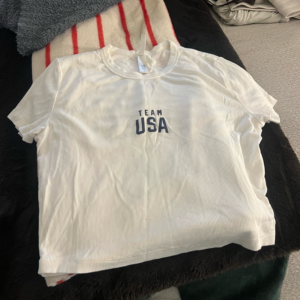 Skims Team USA White T-Shirt